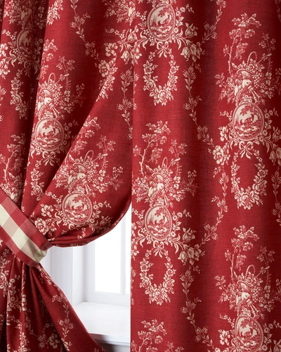 Sherry Kline Home Two French Country Curtains, 52"w X 96"l In Red