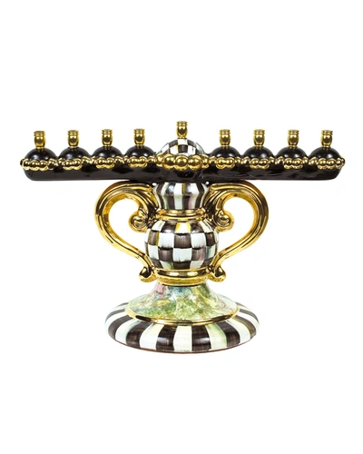 Mackenzie-childs Courtly Check Ceramic Menorah