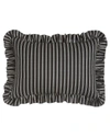 Sherry Kline Home French Toile Striped Pillow, 13" X 18" In Black