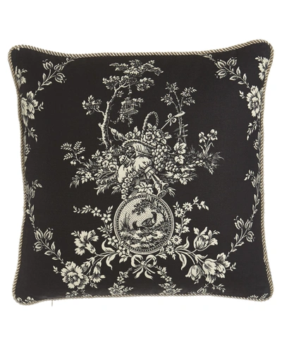 Sherry Kline Home French Toile Pillow, 20"sq. In Black
