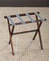Gate House Furniture Chain Link Luggage Rack In Blue/brown