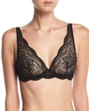 Simone Perele Eden Floral-lace Triangle Wire-free Soft Bra In Black