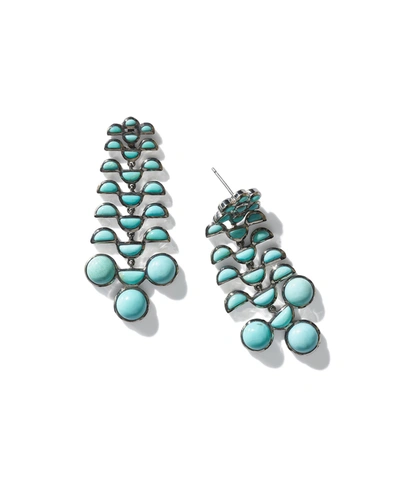 Nakard Reptile Girandole Earrings In Turquoise