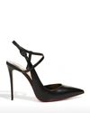 Christian Louboutin Jenlove Leather Slingback Pumps In Black