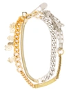 Sacai Dollar Multi Chain Necklace In Gold