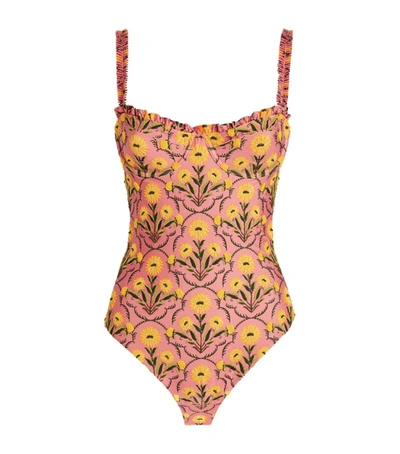 Agua By Agua Bendita Women's Manzana Embroidered One-piece Swimsuit In Pink