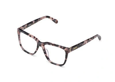 Quay Wired Rx Oversized In Milky Tortoise,clear Rx