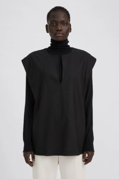 Filippa K Gina Flannel Vest In Black