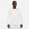 Nike Men's Dri-fit Miler Long-sleeve Running Top In White