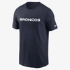 Nike Women's Wordmark Essential (nfl Denver Broncos) T-shirt In Blue