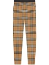 Burberry Women Archive Check Leggings In Braun