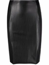 WOLFORD JENNA FAUX-LEATHER SKIRT