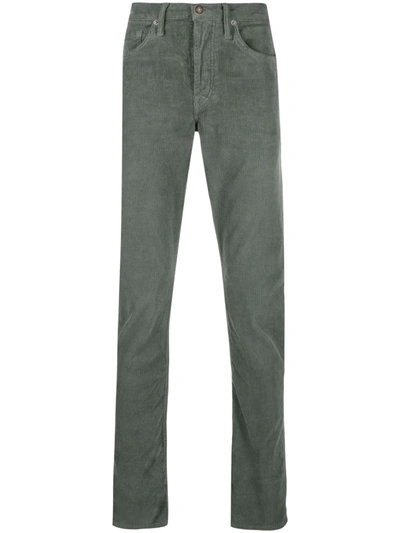 Tom Ford Corduroy Straight-leg Trousers In Grün