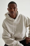 Champion Reverse Weave Hoodie Sweatshirt In Tan