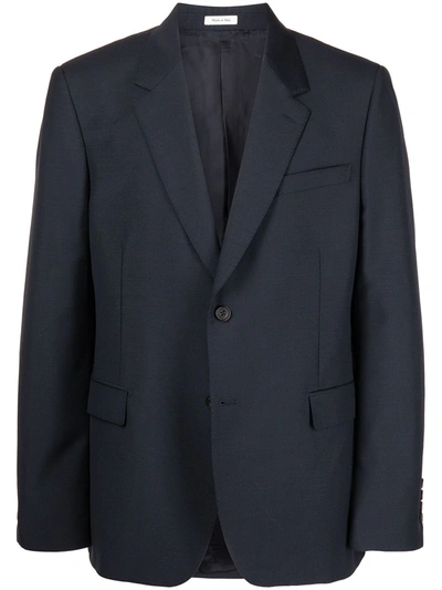 Alexander Mcqueen Single Breasted Suit Jacket Navy In Blau
