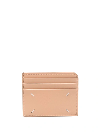Maison Margiela Four-stitch Compact Cardholder In Nude