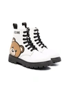 MOSCHINO TEDDY BEAR MOTIF LACE-UP BOOTS