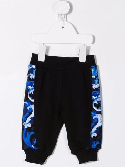 Versace Babies' Quirimbas-print Track Trousers In Black