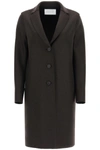 Harris Wharf London Boxy Coat In Pressed Wool In Brown