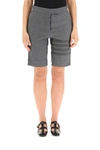 Thom Browne 4-bar Stripe Twill Shorts In Med Grey (grey)