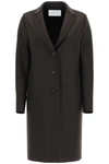 Harris Wharf London Boxy Coat In Pressed Wool In Brown