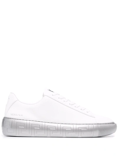 Versace Greca Low-top Sneakers In White