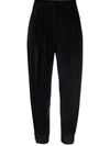 Fabiana Filippi Tapered Cropped Trousers In Black
