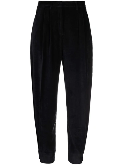 Fabiana Filippi Tapered Cropped Trousers In Black