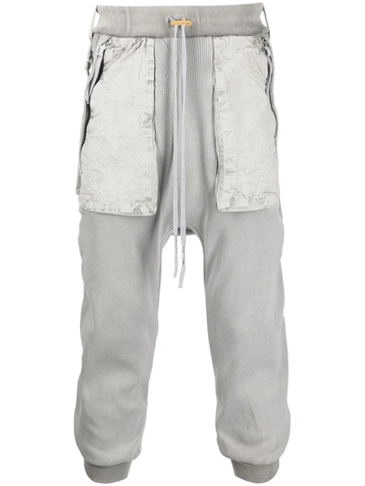 Boris Bidjan Saberi Drawstring-waist Drop-crotch Trousers In Grau