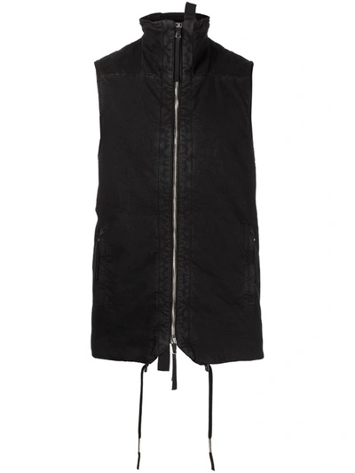 Boris Bidjan Saberi Padded Zip-fastening Gilet In Black