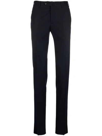 Pt01 Slim-cut Tailored Trousers In Blue