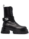 VERSACE 60MM LEATHER COMBAT BOOTS