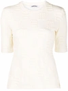 Ambush Yellow Monogram Fitted T-shirt In Neutrals