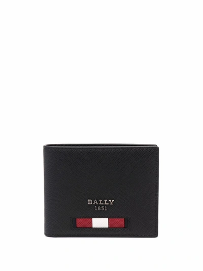 Bally Bevye Bifold Leather Wallet In Black
