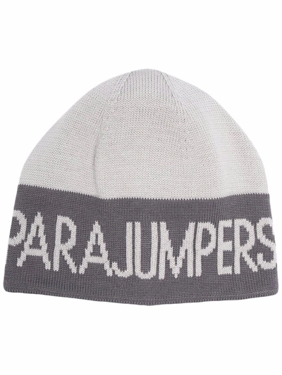 Parajumpers Deemer Logo-intarsia Wool Beanie In Grey
