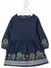 STELLA MCCARTNEY FLORAL-EMBROIDERED COTTON DRESS