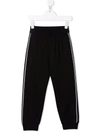 BALMAIN SIDE LOGO-PRINT TRACK PANTS