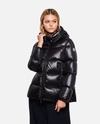 Moncler Seritte Hooded Shell-down Jacket In Black
