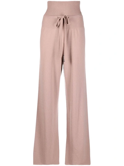 Fabiana Filippi Flared Cashmere Track Pants In Rosa