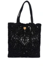 DOLCE & GABBANA MEDIUM BEATRICE CORDONETTO LACE SHOPPER BAG