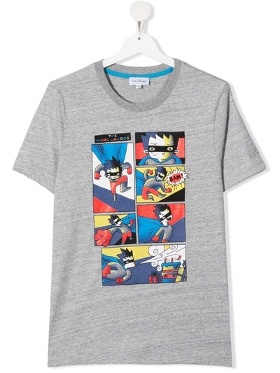The Marc Jacobs Teen Cartoon-print Organic-cotton T-shirt In Multicoloured