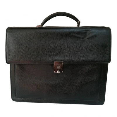 Pre-owned Ferragamo Leather Satchel In Black