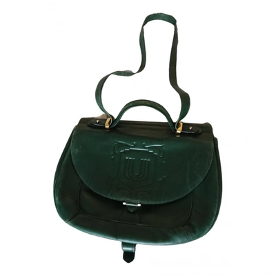 Pre-owned Emanuel Ungaro Leather Crossbody Bag In Green