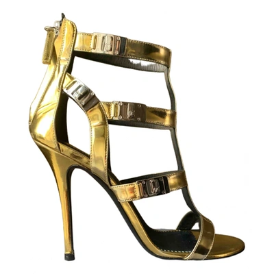 Pre-owned Giuseppe Zanotti Leather Sandals In Gold