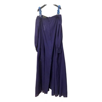 Pre-owned Cher Michel Klein Maxi Dress In Blue