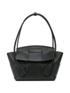 Bottega Veneta Arco Small Leather Shoulder Bag In Black