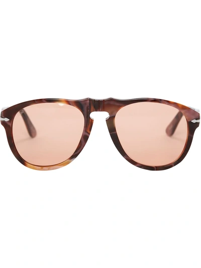Jw Anderson Brown Persol Edition Aviator Sunglasses In Pink