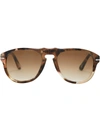 Jw Anderson X Persol Pilot-frame Sunglasses In Brown