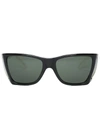 Jw Anderson Black & White Persol Edition Wide Frame Sunglasses In Black ,white