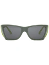 Jw Anderson Green Persol Edition Wide Frame Sunglasses In 绿色
